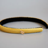 Yellow Gold Silky Satin Slim Headband