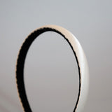 White Grey Silky Satin Slim Headband
