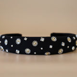 OG Headband Black Silver Flower