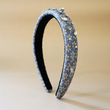 Slender Headband Blue Silver