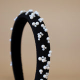 Slender Headband Black Pearl