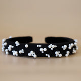 Slender Headband Black Pearl