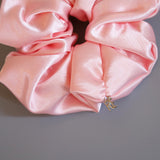 Sakura Pink Silky Satin Scrunchie