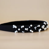 Slender Headband Black Pearl