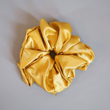 Yellow Gold Silky Satin Scrunchie