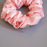 Sakura Pink Silky Satin MIni Scrunchie