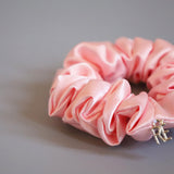 Sakura Pink Silky Satin MIni Scrunchie