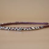 Narrow Headband Purple Silver