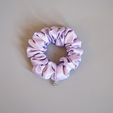 Purple Silky Satin Mini Scrunchie