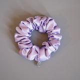 Purple Silky Satin Mini Scrunchie