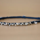 Narrow Headband Blue Silver