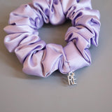 Purple Silky Satin Mini Scrunchie