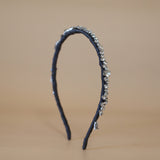 Narrow Headband Grey Silver