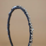Narrow Headband Grey Silver