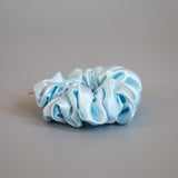 Sky Blue Silky Satin Mini Scrunchie