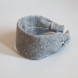 Wide Headband Grey Cotton