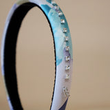 Slneder Headband Silver Center Studs