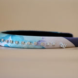 Slneder Headband Silver Center Studs