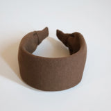 Wide Headband Brown Cotton