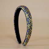 Slneder Headband Gold Blue No Studs