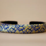 Slneder Headband Gold Blue No Studs
