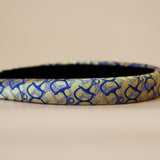 Slneder Headband Gold Blue No Studs