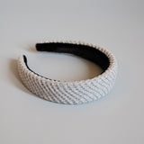 Thin Headband Grey Cotton