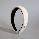 Thin Headband Off White Cotton
