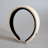 Thin Headband Off White Cotton