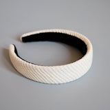 Thin Headband Off White Cotton