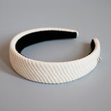 Thin Headband Off White Cotton