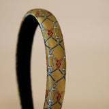 Slneder Headband Brown Gold No Studs