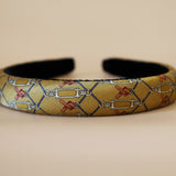 Slneder Headband Brown Gold No Studs