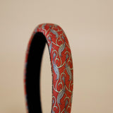 Slneder Headband Red Gold No Studs