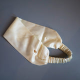 Off White Silk Turban Headband