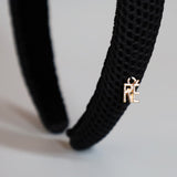 Black Luxe Mesh Slender Headband