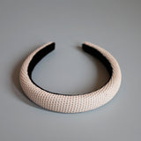 Off Beige Luxe Mesh Slender Headband