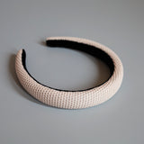 Off Beige Luxe Mesh Slender Headband