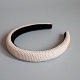 Off Beige Luxe Mesh Slender Headband