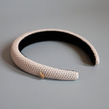 Off Beige Luxe Mesh Slender Headband