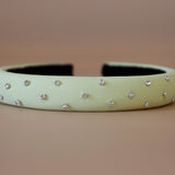 Slender Headband Smokey Lemon Yellow Studs