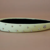 Slender Headband Smokey Lemon Yellow Studs