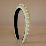 Slender Headband Smokey Butter Yellow Pearl