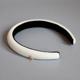 Eco White Leather Slender Headband