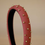 Slender Headband Smokey Red Studs