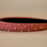 Slender Headband Smokey Red Studs