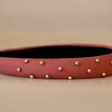 Slender Headband Smokey Red Studs