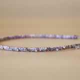 Narrow Studs Headband Purple Silver