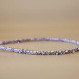 Narrow Studs Headband Purple Silver
