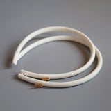 Eco White Leather Tight Headband